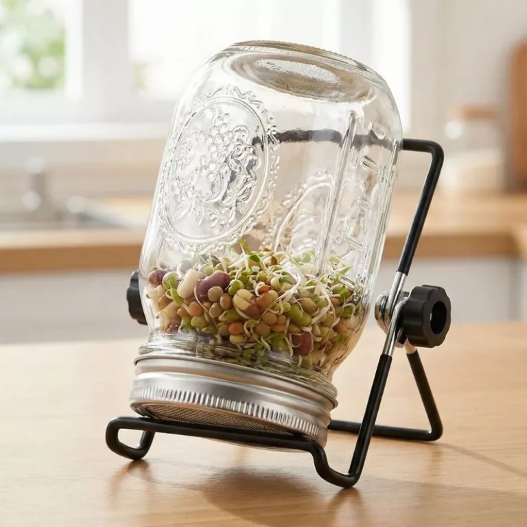 sprouting jar, sprouting jar with mesh lid